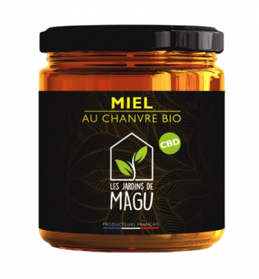 Miel cbd fond blanc